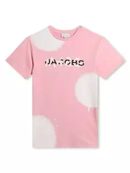 Marc Jacobs Kids платье из органического хлопка с принтом Spray Spots, розовый
