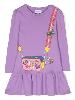 Marc Jacobs Kids платье с эффектом тромплей, фиолетовый
