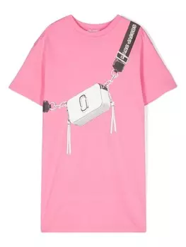 Marc Jacobs Kids платье с логотипом, розовый