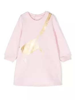 Marc Jacobs Kids платье с принтом сумочки, розовый