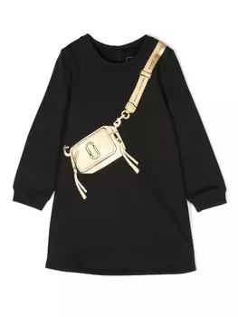 Marc Jacobs Kids платье с принтом сумочки, черный