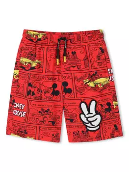 Marc Jacobs Kids плавки-шорты с принтом из коллаборации с Mickey Mouse, красный