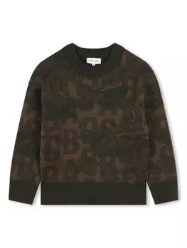 Marc Jacobs Kids пуловер Monogram, коричневый