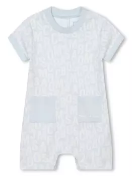 Marc Jacobs Kids ромпер из джерси с логотипом, синий