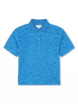 Marc Jacobs Kids рубашка поло с вышитым логотипом, синий
