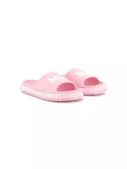 Marc Jacobs Kids шлепанцы с логотипом, розовый
