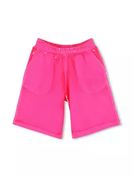 Marc Jacobs Kids шорты с вышитым логотипом, розовый