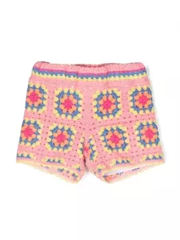 Marc Jacobs Kids шорты в технике кроше, розовый