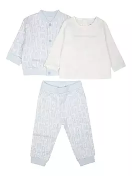 Marc Jacobs Kids спортивный костюм с монограммным узором, синий