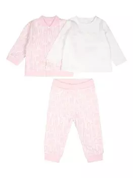 Marc Jacobs Kids спортивный костюм с монограммным узором, розовый