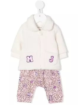 Marc Jacobs Kids спортивный костюм с вышивкой и анималистичным принтом, нейтральный цвет