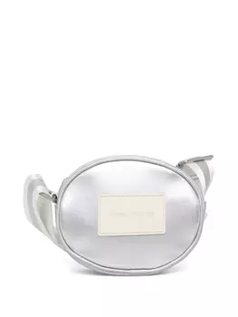 Marc Jacobs Kids сумка на плечо с логотипом, серебряный