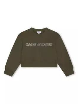 Marc Jacobs Kids толстовка с логотипом, зеленый