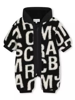 Marc Jacobs Kids зимний комбинезон с принтом по всей поверхности, черный