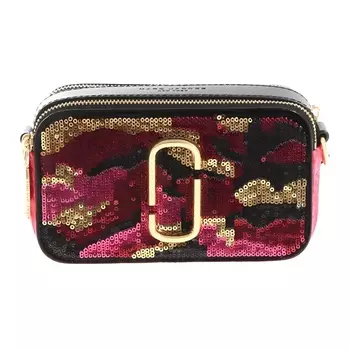 MARC JACOBS Кожаная сумка через плечо, обычная женская, фиолетово-красно-черная