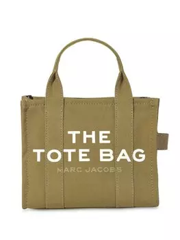 Сумка-тоут Marc Jacobs The Canvas Tote маленькая с надписью, нейтральный цвет