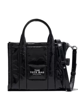 Marc Jacobs маленькая сумка The Shiny Crinkle Tote, черный