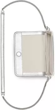 Marc Jacobs Мини-сумка из кожи с металлизированной цепочкой, серебряный
