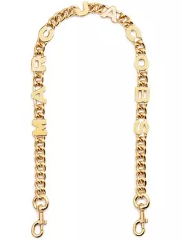 Marc Jacobs ремень The Logo с цепочкой, золотистый