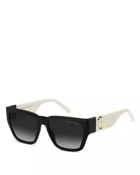 MARC JACOBS Солнцезащитные очки Marc прямоугольной формы, 57 мм, черный