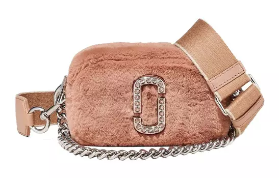 MARC JACOBS Сумка-цепочка Snapshot из флиса, сумка для фотоаппарата, дамская сумочка, сумка через плечо, женская розовая