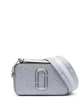 Marc Jacobs сумка через плечо Metallic Snapshot с блестками, серебристый