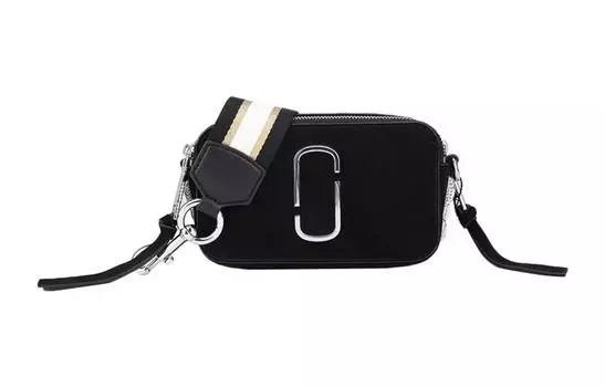 MARC JACOBS Сумка для фотоаппарата Snapshot из коровьей кожи, сумка через плечо, маленькая, женская, черного цвета