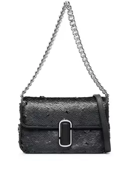 Marc Jacobs сумка на плечо с цепочкой и пайетками, черный