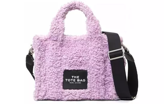 MARC JACOBS Сумка-шоппер Traveler Plush Tote Bag, женская фиолетовая сумка для покупок