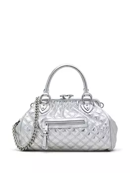 Marc Jacobs сумка-тоут The Stam с эффектом металлик, серебристый