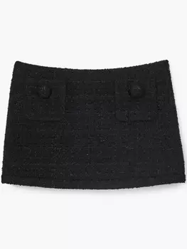 Marc Jacobs твидовая юбка мини, черный