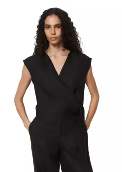 Marc O'Polo блузка с короткими рукавами "из легкого качества", черный