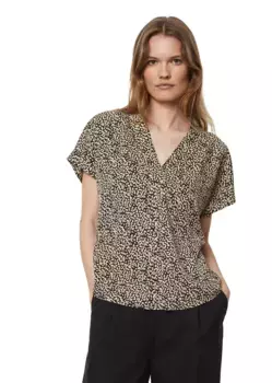 Marc O'Polo блузка с короткими рукавами "из LENZING ECOVERO", черный