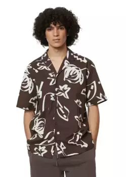 Marc O'Polo DENIM рубашка с короткими рукавами "с принтом по всей поверхности", коричневый