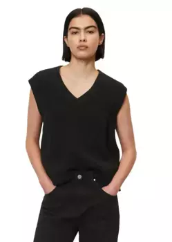 Marc O'Polo ДЕНИМ-свитер с V-образным вырезом "из чистого органического хлопка" Marc O'Polo Denim, черный