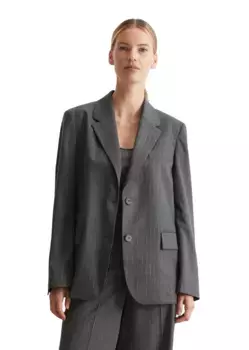 Marc O'Polo длинный блейзер "в тонкую полоску", серый