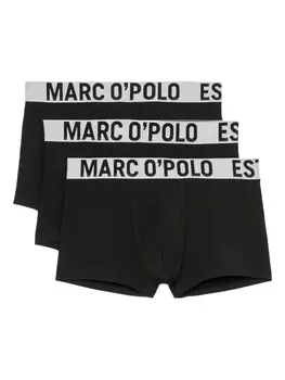 Marc O'Polo комплект из трех боксеров с логотипом, черный