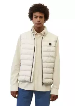 Marc O'Polo стеганый жилет "Жилет, сднд, воротник стойка", с водоотталкивающей поверхностью, цвет Linen White