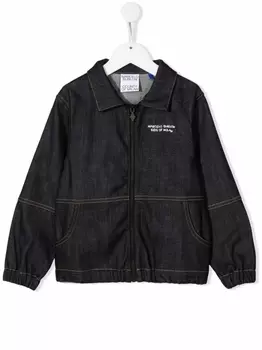 Marcelo Burlon County Of Milan джинсовая куртка с вышитым логотипом, синий