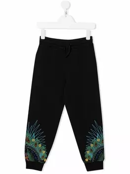 Marcelo Burlon County Of Milan Kids спортивные брюки Bandana Wings, черный