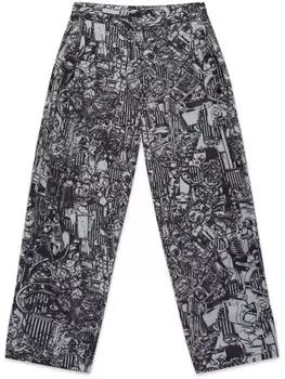 Marcelo Burlon County of Milan пижамные брюки AOP, серый