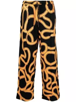 Marcelo Burlon County of Milan спортивные брюки с принтом Snake, черный