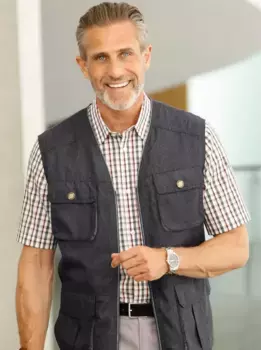 Marco Donati короткий жилет, серый