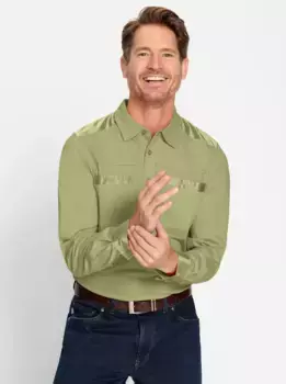 Marco Donati рубашка с длинными рукавами "Рубашка-поло с длинными рукавами", цвет Schilf