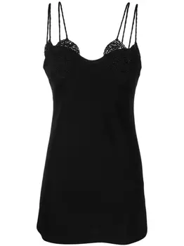 Marco Rambaldi короткое платье-комбинация, черный