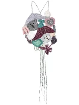 Marco Rambaldi топ асимметричного кроя в технике кроше, черный