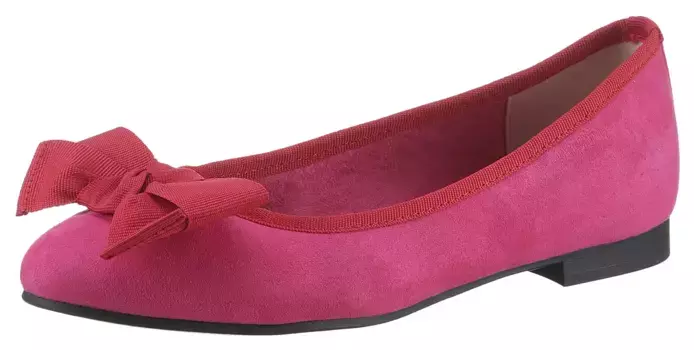 MARCO TOZZI балетки, балетки, туфли на плоской подошве, праздничная одежда с красивым декоративным бантом, красный