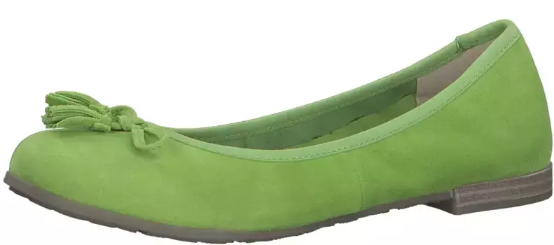 MARCO TOZZI балетки, балетки, туфли на плоской подошве, праздничная одежда с красивым декоративным бантом, зеленый