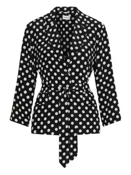 Marella Livia куртка с поясом в горошек, черный