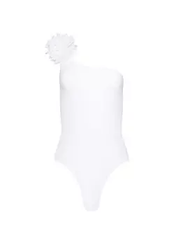Маргарита в купальнике из льняного цветка Tabacaru Swim, белый